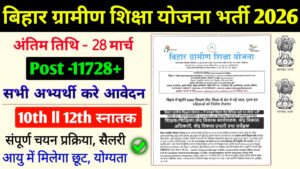 Bihar Ruler Education Plan New Recruitment 2026