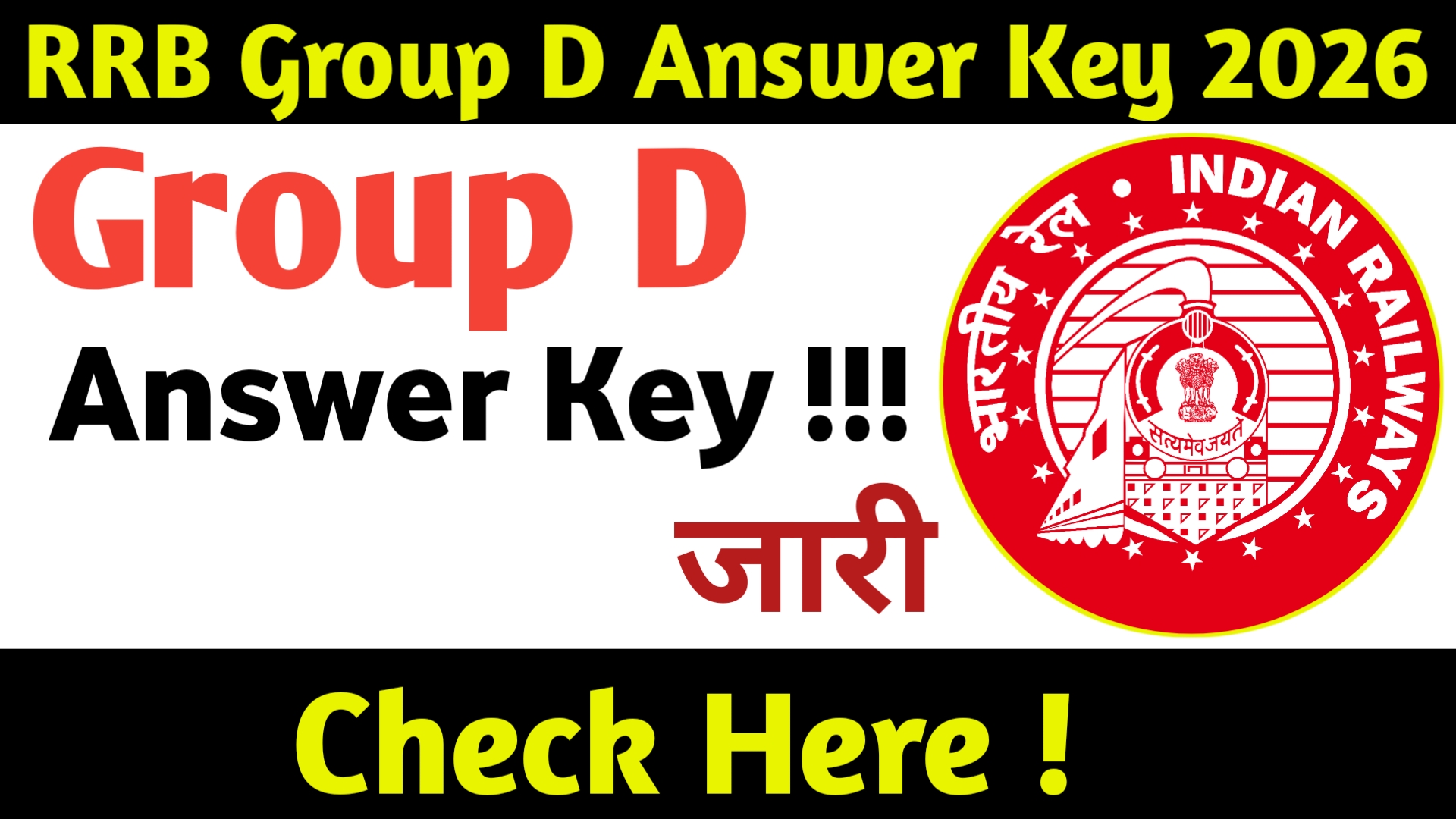 RRB GROUP D Answer Key Out