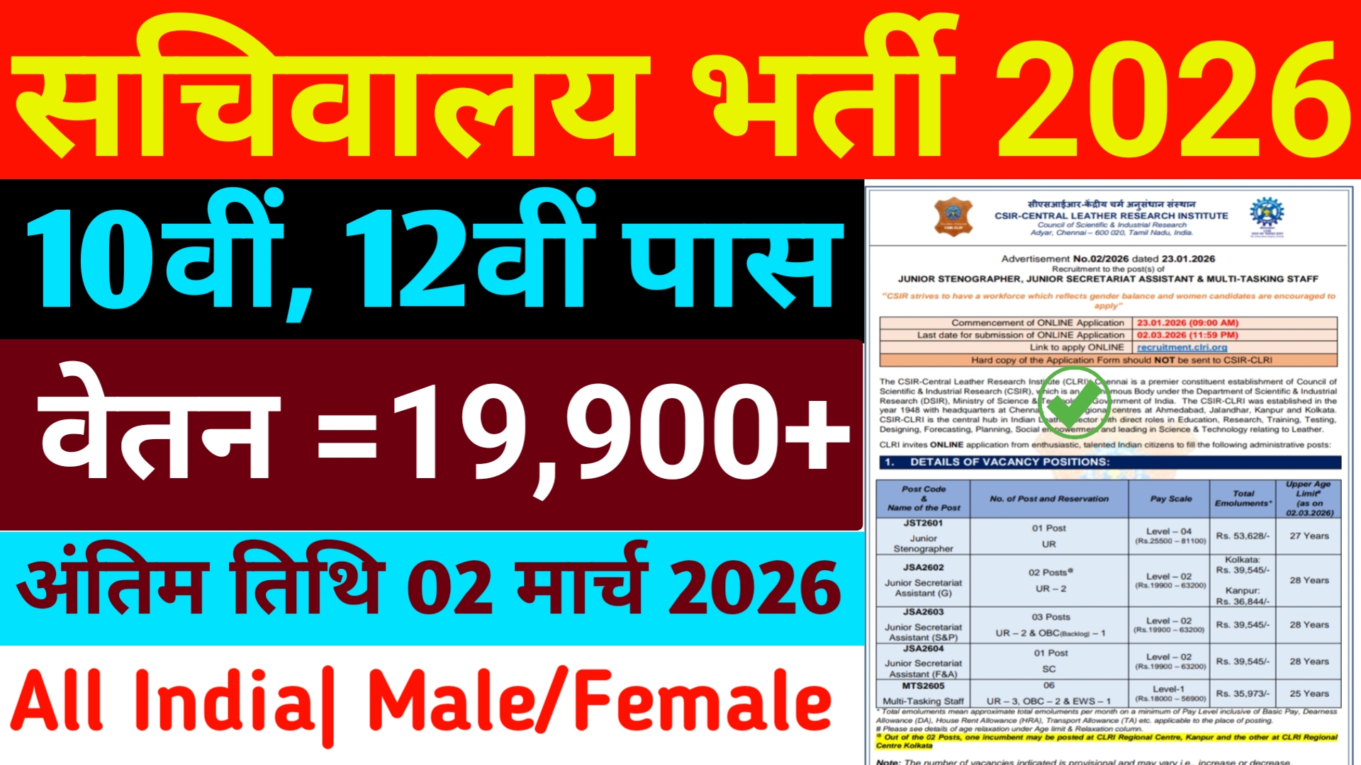 Sachivalaya Recruitment 2026