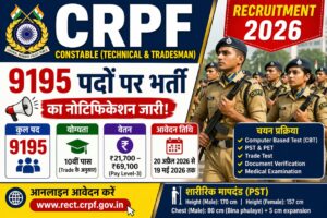 CRPF Constable Tredsman Recruitment 2026