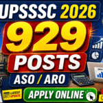 UPSSSC Assistant Statistical Officer ASO Recruitment 2026