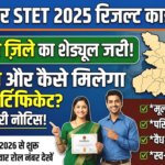 Bihar STET 2025 Result Card Notice District Sitamarhi