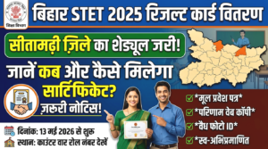 Bihar STET 2025 Result Card Notice District Sitamarhi