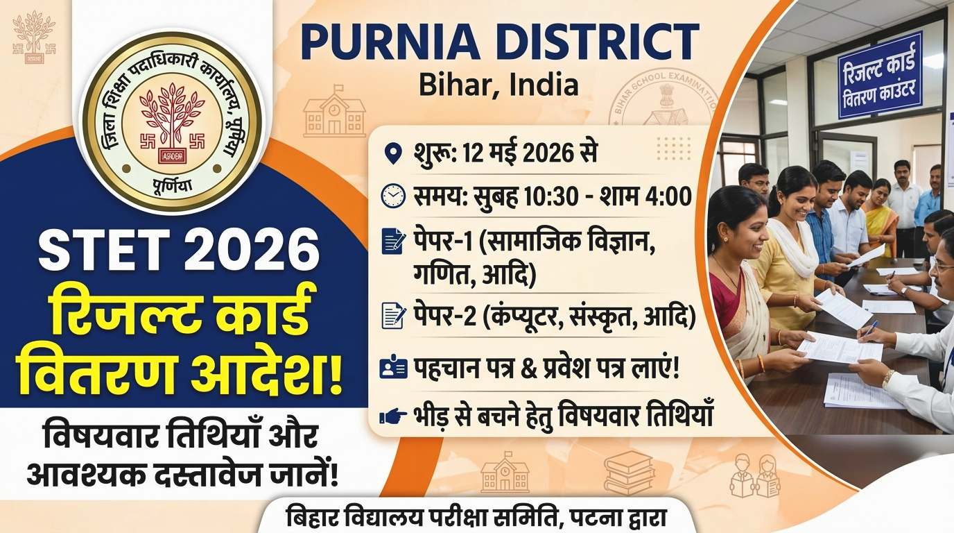 STET 2025 Certificate Purnea District Notice Out