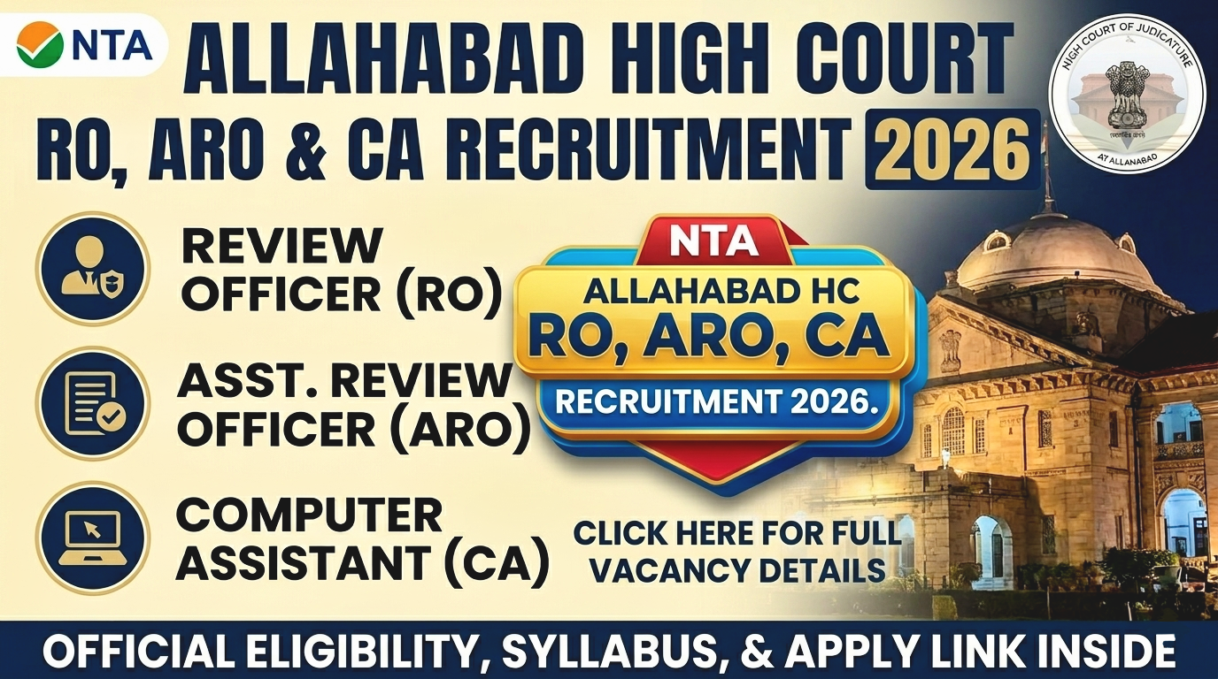 Allahabad High Court RO, ARO Recruitment 2026