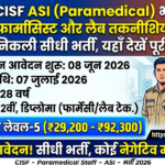 CISF ASI Paramedical Recruitment 2026